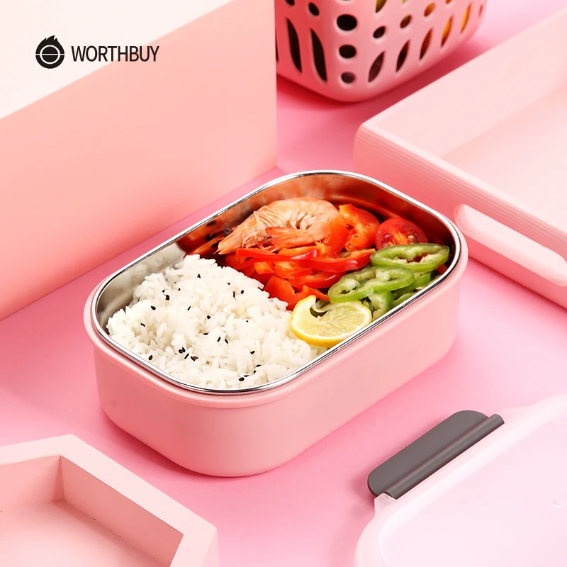 WORTHBUY японская 304 Нержавеющая Сталь Bento коробка для детей пикника школы