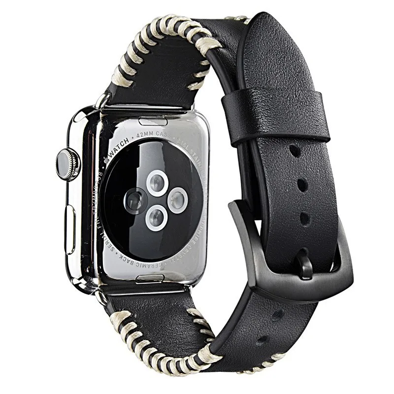 Ремешок для Apple Watch Band 42 мм iwatch Series 5 4 кожаный браслет растительного дубления