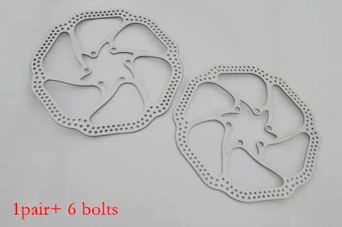 

1pair disc mountain bike road bike stainless steel disc brake pad + 6 pcs bolts 160mm bicycle parts freno de disco