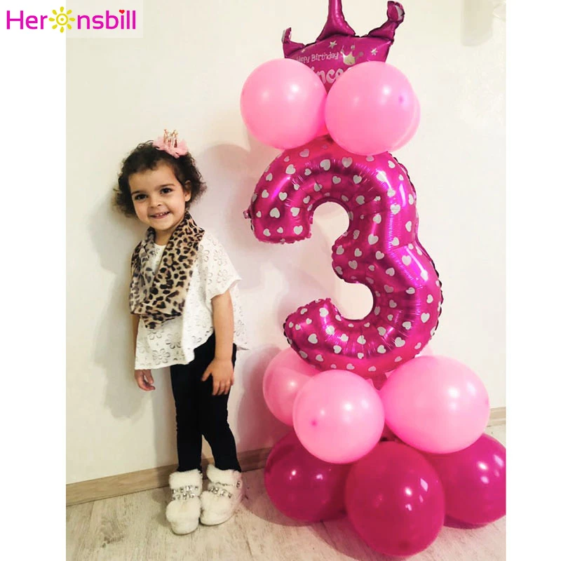 Ballons En Feuille Numero 3 En Latex 15 Pieces Decorations De 3eme Fete D Anniversaire Pour Bebe Garcon Et Fille Fournitures De Ballons I Am Three De 3 Ans Aliexpress