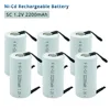 2 4 6 10PCS SC 2200mah 1.2V Sub C Rechargeable Battery  Ni-cd Cell with Welding Pins Tab for Electric Tools ► Photo 1/6