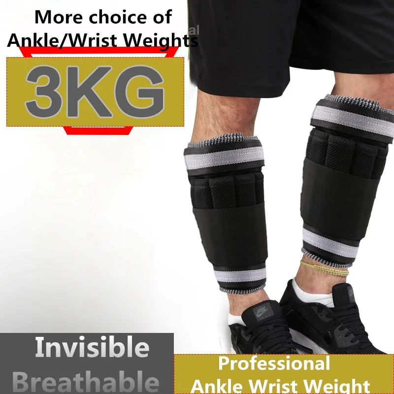 

Ankle / Wrist Weights (3 KG / Pair ) for Women, Men and Kids - Fully Adjustable Weight for Arm& Leg - Best for Walking, Jogging