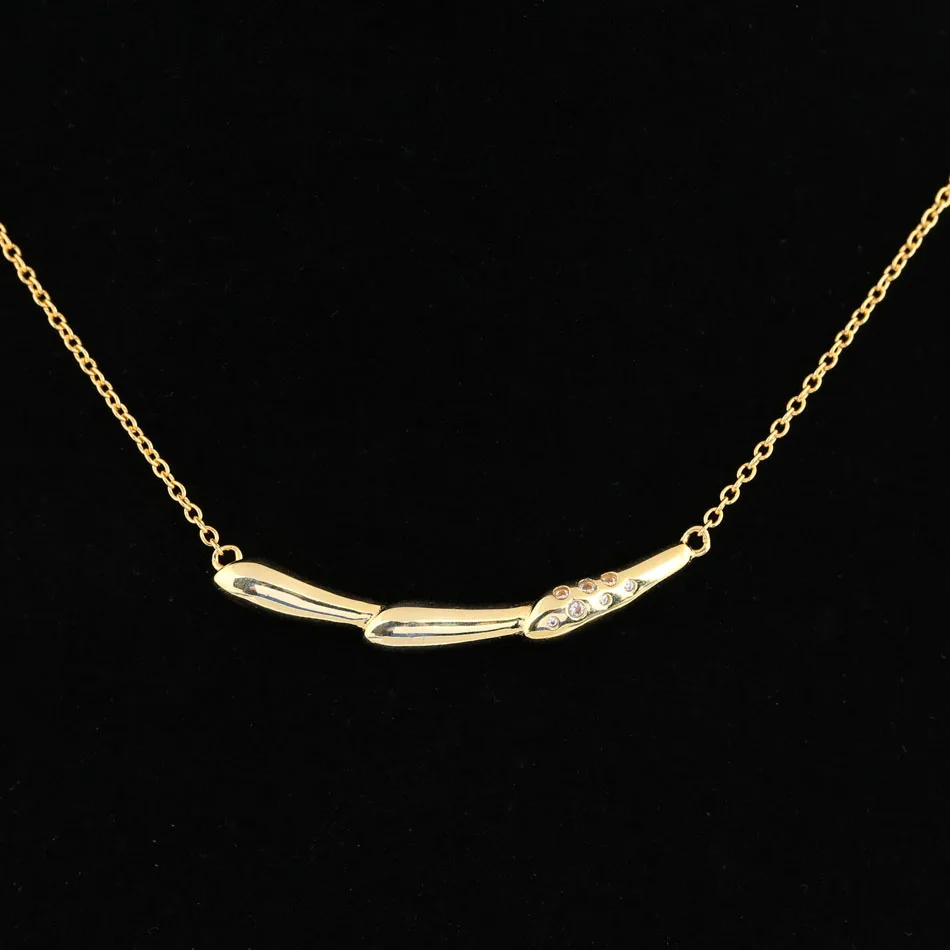 

New 925 Sterling Silver Necklace Shine Flower Stem With Crystal Necklace For Women Wedding Gift Europe Diy Jewelry