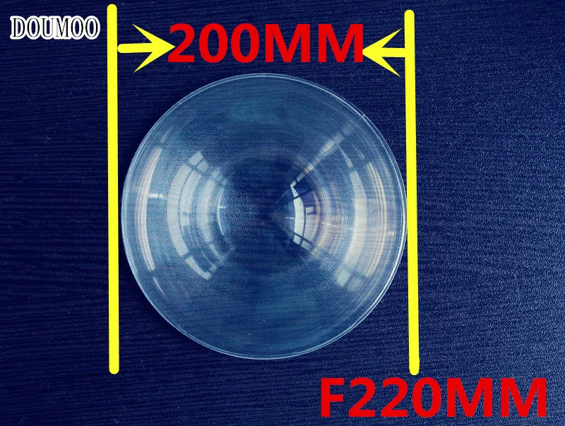 1 pcs free shipping condenser lens Diameter 200 mm Focal length 220 mm