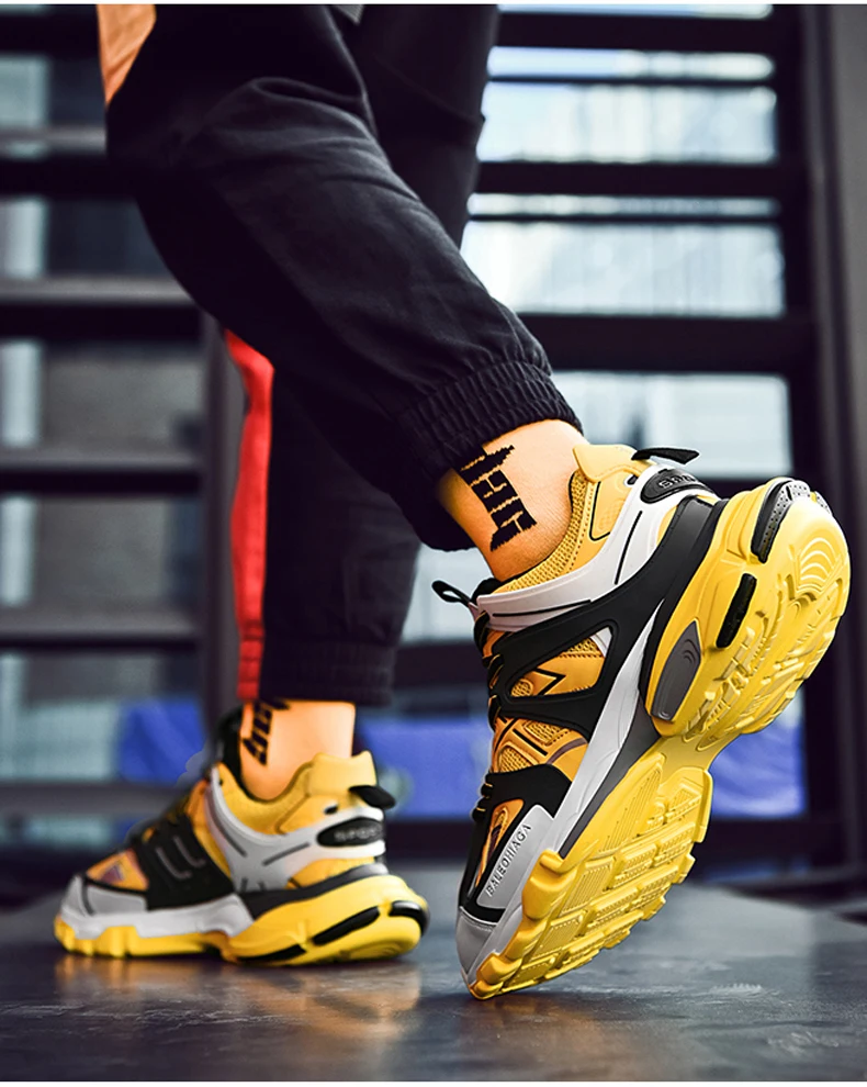 Mens Casual Shoes Chunky Sneaker Platform Trainers Sneakers Men Casual Shoes Mens High Shoes Men Sneakers Mesh Footwear 2019 New (10)