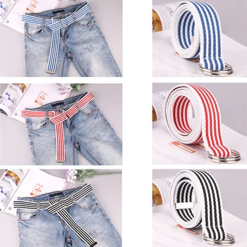

CA Women's Silver Pin Buckle Crochet Belt Braided Canvas Casual Jeans Waistband