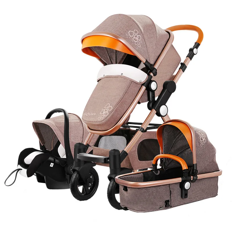

Goldbaby stroller high landscape can sit or lie shock deck children bb baby stroller free delivery