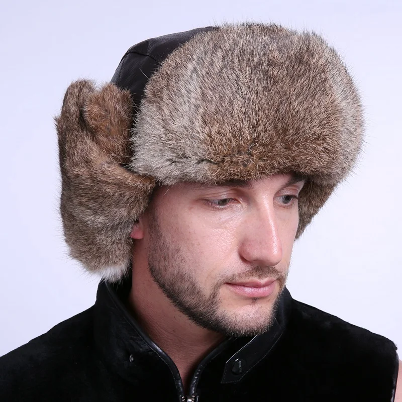 Tactical Bomber Air Force Hat Men Outdoor Winter Fur Keep Warm Pilot