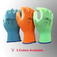 NMSafety Новое поступление 6 пар Красочные с ПУ-покрытием ладонной части защитные перчатки строительные рукавицы с захватом на нашем вебсайте или пишут к нам для посылки рабочие перчатки