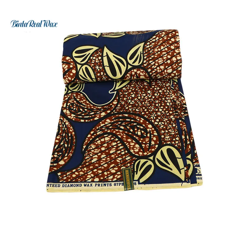 

Binta real Wax Prints 100% Polyester Fabric 2019 Ankara Binta Real Wax High Quality African Fabric for Party Dress PL609