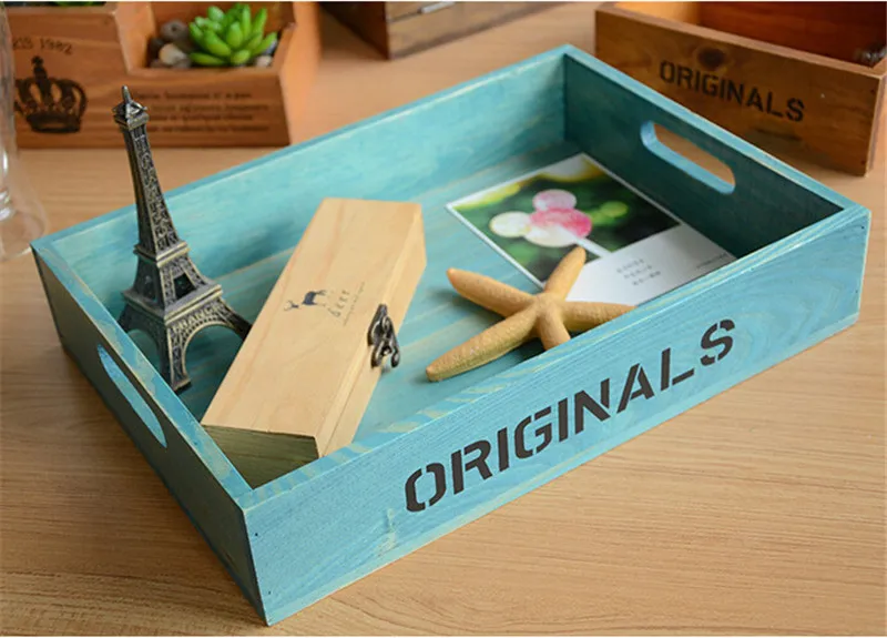 DIY деревянная коробка косметический ящик макияж Органайзер чехол для хранения вставка держатель коробка, ювелирные изделия канцелярские принадлежности коробка для хранения - Цвет: ORG Blue