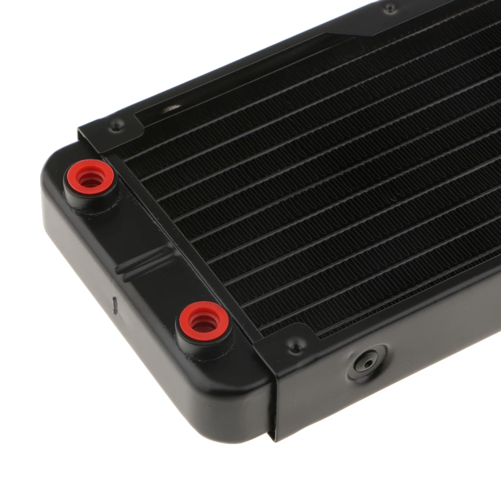 240mm 10Pipe Aluminum Screw Thread Computer Liquid Discharge Water Heat Exchanger Aluminum Radiator for 12cm fans