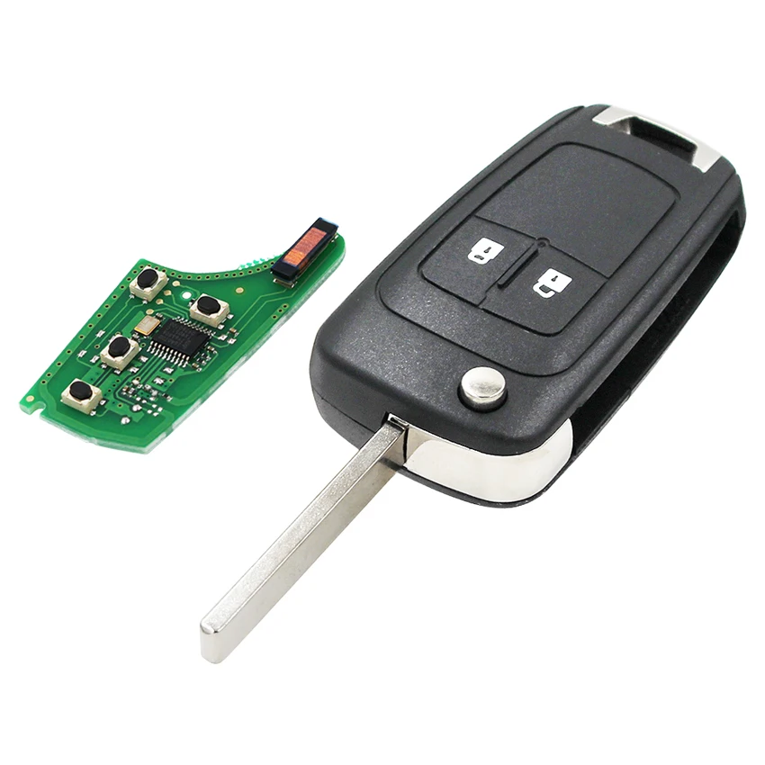 2 кнопки дистанционного брелока 315 МГц 433 МГц с чипом ID46 для Opel Astra J Zafira B Insignia HU100 uncut
