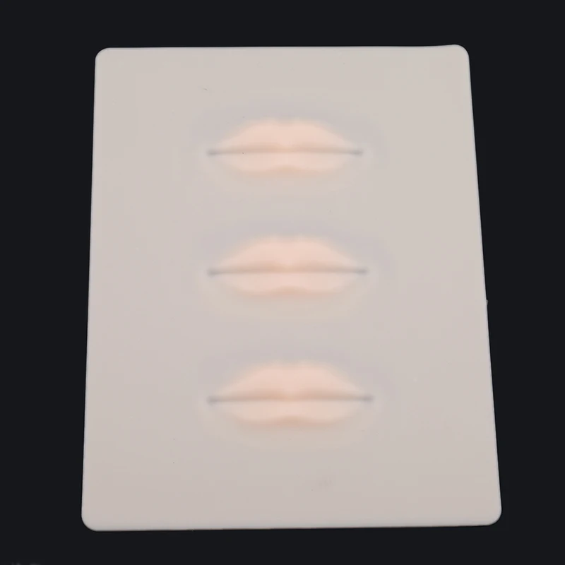 skin color 3 шт. силиконовый Перманентный макияж для обучения кожи губ татуировка поддельная практика кожи Комплект для иглы машина поставка Комплект Перманентный макияж - Цвет: skin color