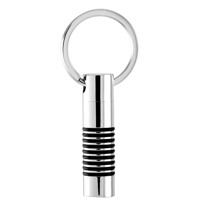 

IJD2020 Stainless Steel Cylinder Pendant Cremation Urn Keychain Memorial Keepsake Ashes Jewelry+Free Fill Kits&User's Guide