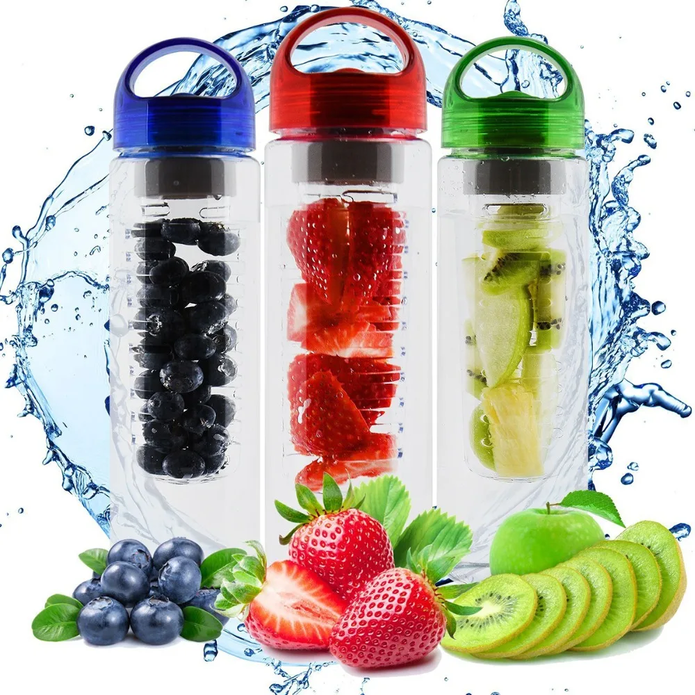 700ML Portable Scented Tea Fruit Infusing Water Bottle Sports Lemon Juice Infuser Filter Bottle