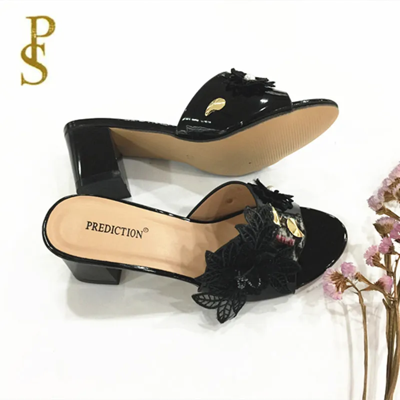 

High heel with the beads shoes for ladies women slippers
