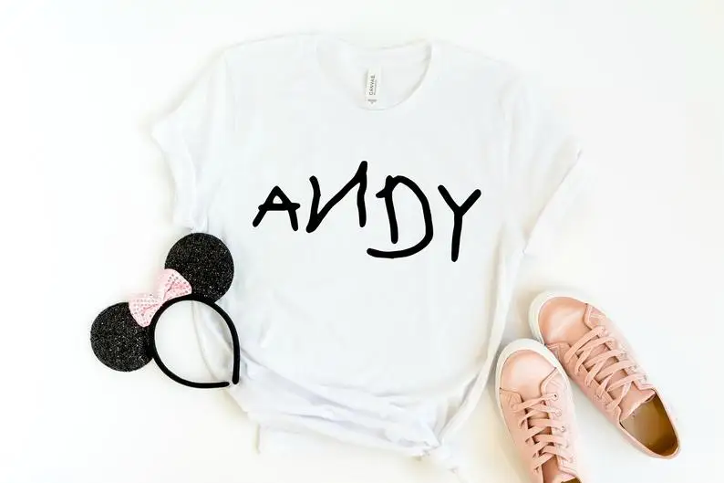 

2019 Women Fashion Andy Graphic Tee Toy Story Shirt Matching Family Tops&tee Tumblr Hipster Holiday T-shirt
