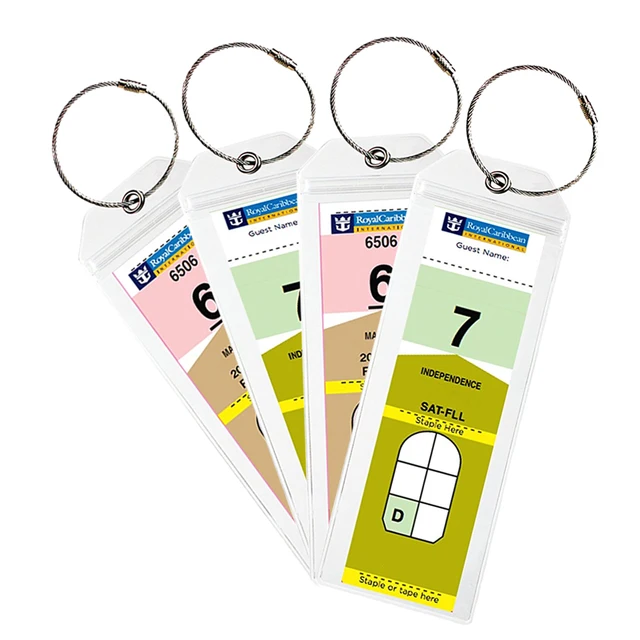Cruise Tags Luggage Tag Holders For Royal Caribbean Celebrity Cruise Ship With Zip Seal Steel Loops Thick Pvc Luggage Tag Holder Tag Luggageluggage Holder Aliexpress