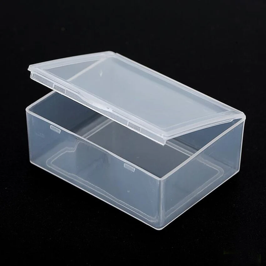 1 шт. портативный прозрачный пластиковый ящик для хранения Прозрачный квадратный многоцелевой дисплей пластиковый ящик для хранения ювелирных изделий Горячие