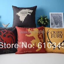 Подушки из мешковины Игра престолов домашний декор подушка из льняного полотна Подушка диванные подушки декоративная подушка