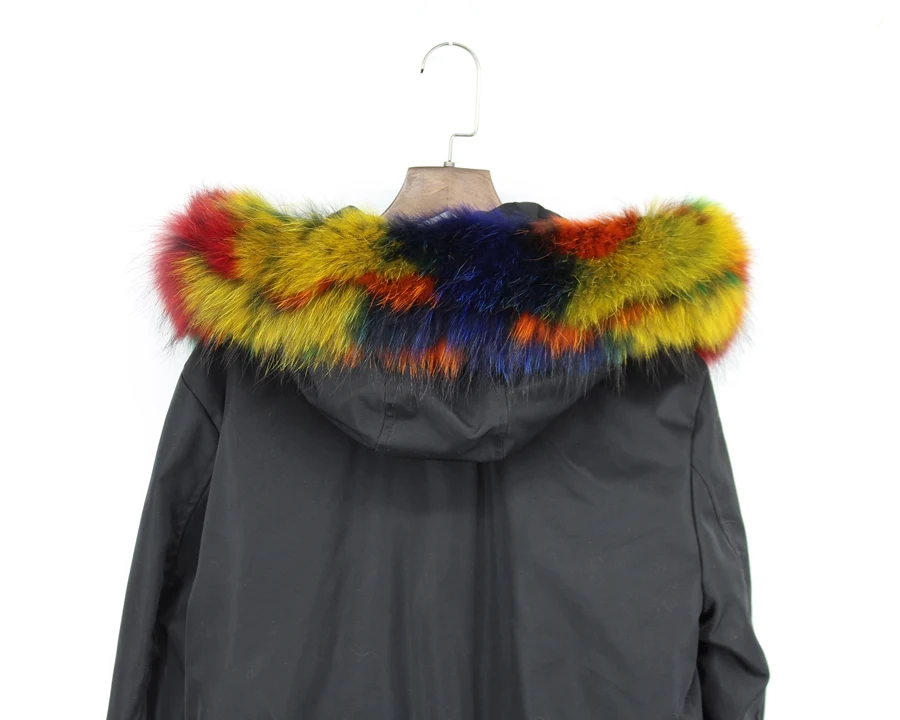 genuine raccoon fur hoody trim collar (3)
