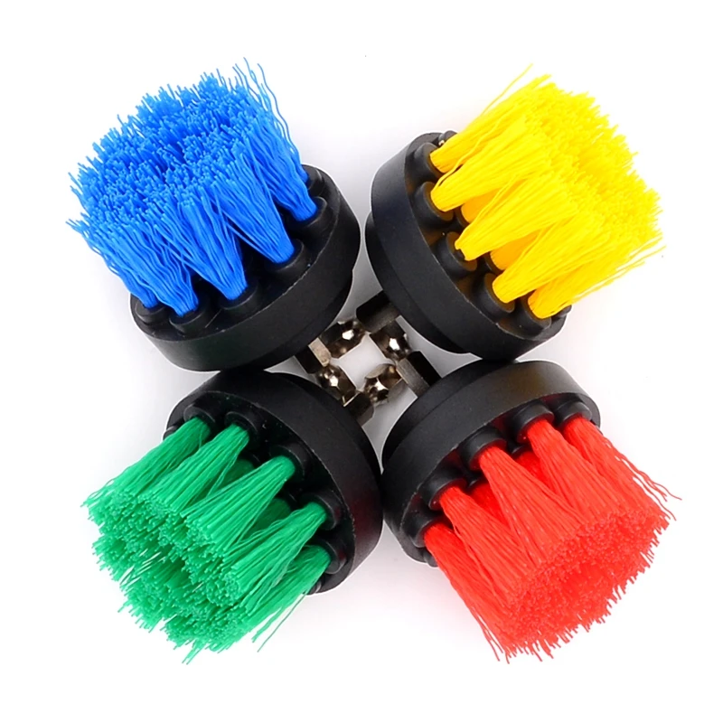 

Car Electric Drill Brush Round Plastic Wire Scrubbing Brushes For Car Tires Detailing Rims Wheel Engine Wash Cleaning Accessory