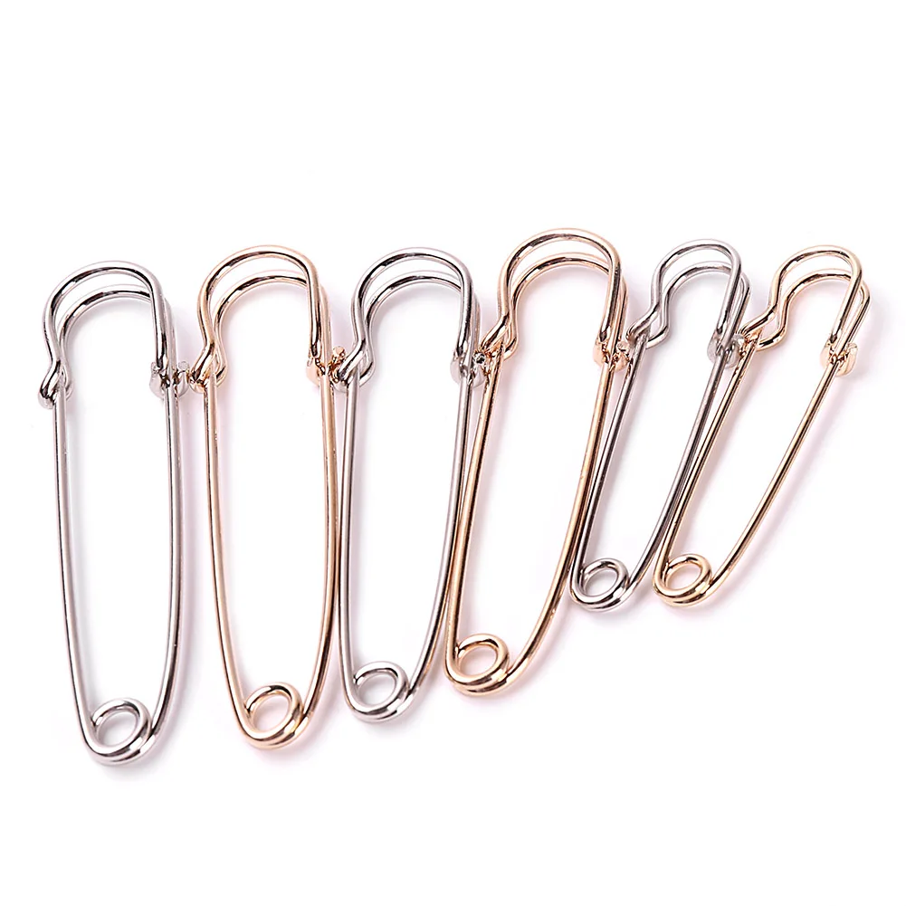 

1Pcs Safety Pins Silver Tone Metal Stainless Steel Brooch Badge Sewing Craft Useful