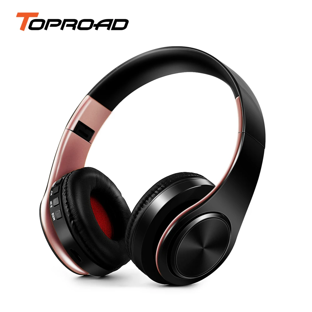 Bluetooth наушники TOPROAD портативные с поддержкой FM радио TF карты AUX|bluetooth headphone|bluetooth