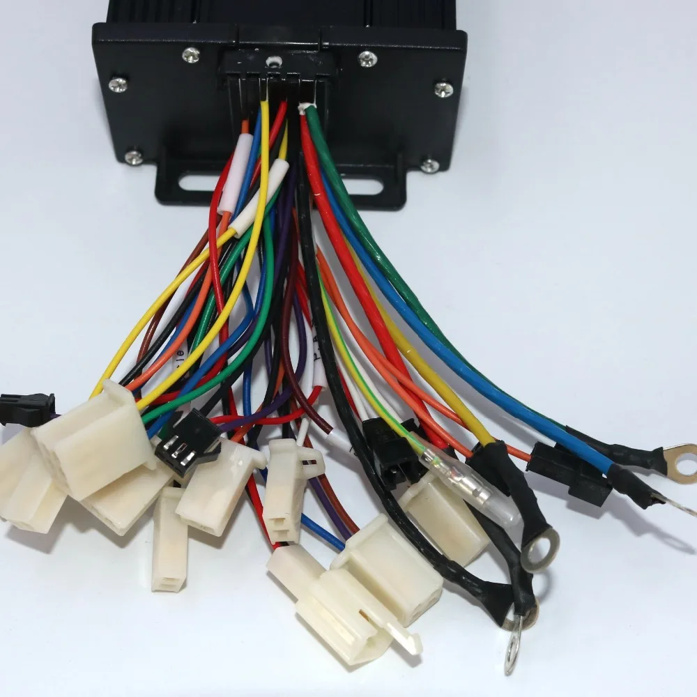 Discount GREENTIME Black shell  15 Mosfets48/ 60V 800W/1000W Dual mode Sensor/Sensorless Brushless DC Motor Controller 3