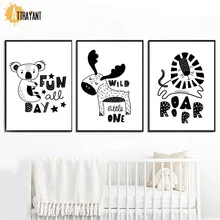 Koala Deer Lion Wall Art Canvas Painting Nordic Posters And Prints Wall Pictures For Kids Bedroom Baby Boy Girl Room Home Decor