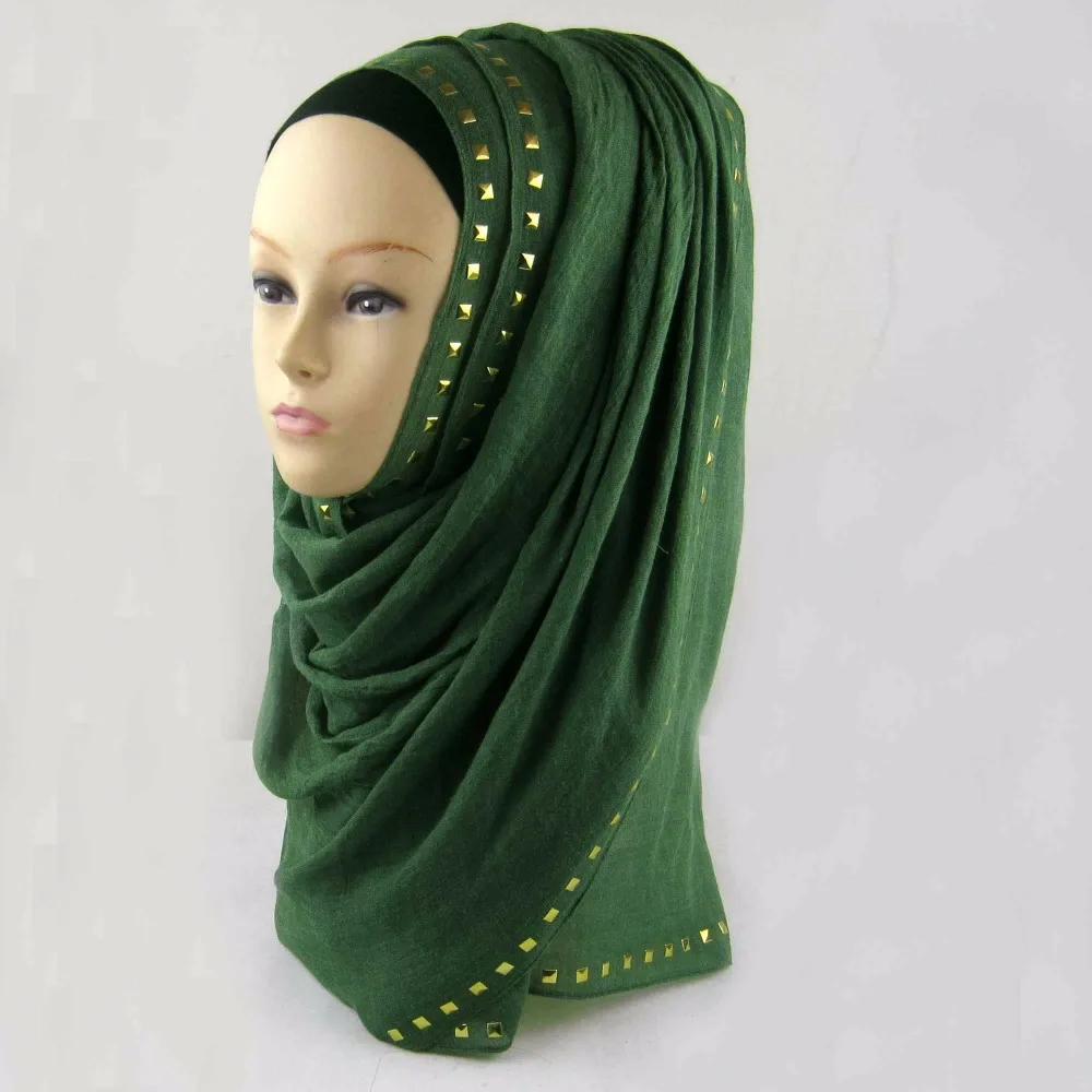 ch001 beautiful cotton hijab with paillette soft shawl scarf hijabs