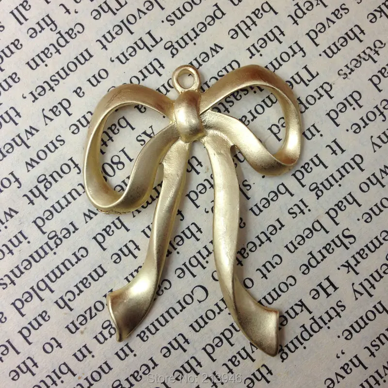 

15Pcs 34*45mm " Big Bowknot " Matte Gold Color Alloy Jewelry Charms