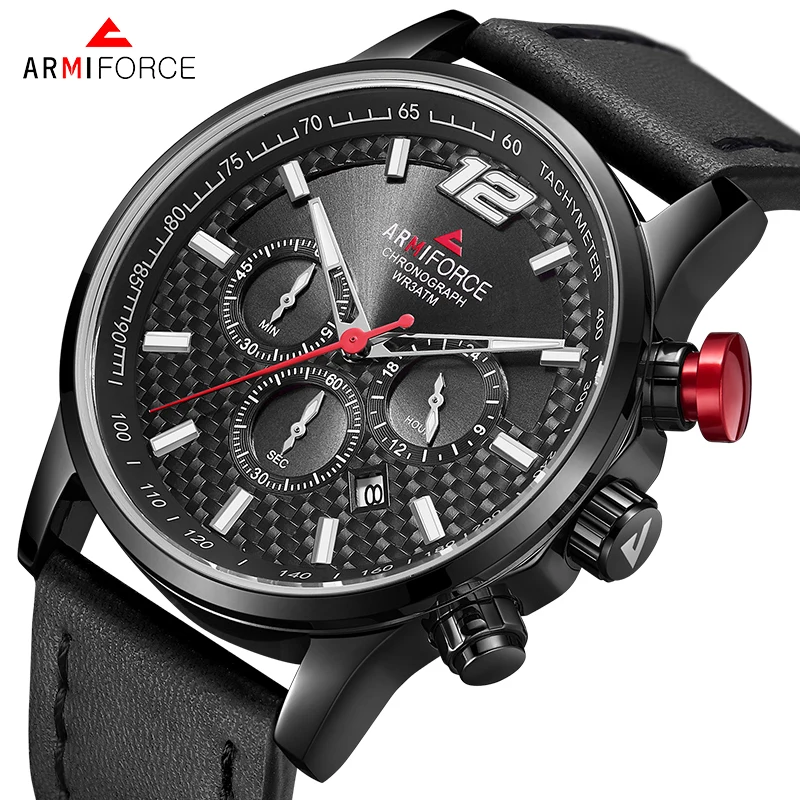 

ARMIFORCE Fashion Chronograph Sport Mens Watches Hot Brand Waterproof 24h Date Clock Quartz Watch relogio Masculino