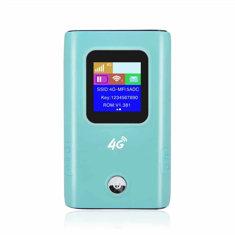 4G Wifi роутер автомобильный мобильный Точка доступа беспроводной широкополосный Карманный Mifi разблокировка Lte модем беспроводной Wifi расширитель повторитель мини маршрутизатор - Цвет: Blue