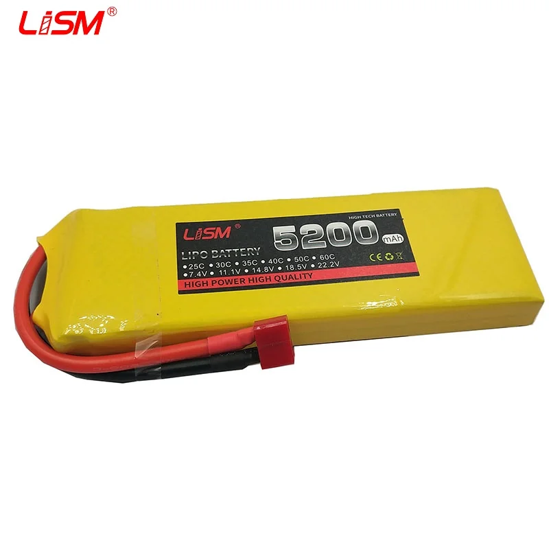 

7.4V 5200mAh 30C 2S Lipo Battery With T-connector For RC Model For Remote Control Model Aircraft Lithium-Polymer Batterie #35Y3