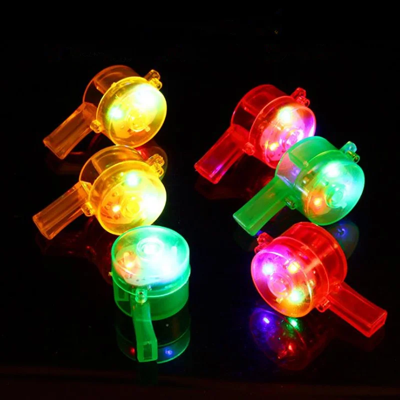 

Quevinal LED Flash whistle light colorful whistle toy joke for evening party & bar supplies glow concert noisse maker props
