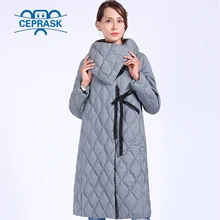CEPRASK 2019 New High Quality Thick Parkas Plus Size Long Winter Jacket Women Bio fluff Hooded Warm Winter Coats Outerwear цена CEPRASK 2019 New High Quality Thick Parkas Plus Size Long Winter Jacket Women Bio fluff Hooded Warm Winter Coats Outerwear цены онлайн