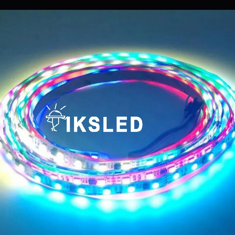 

5M WS2811 DC12V 30/48/60leds/m RGB Addressble LED Strip Black&White PCB IP30/IP65/IP67 SMD5050 Pixels Strips