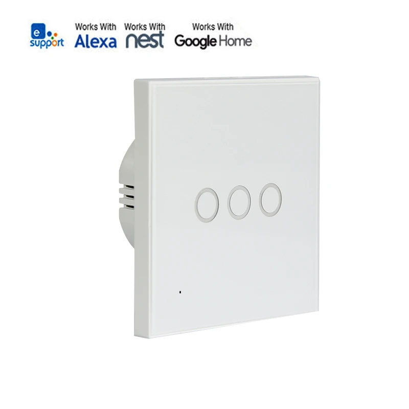 

NEO Coolcam Smart Wifi Wall Light Switch panel 1/2/3Gang EU Switch compatible for Alexa Google Home control by Tuya Smart Life
