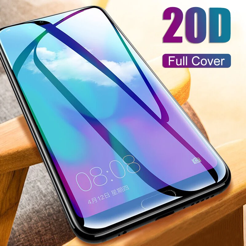 Закаленное стекло полное покрытие для Huawei Honor 8x 7c 7a Pro 10 Lite 20D Защитная пленка