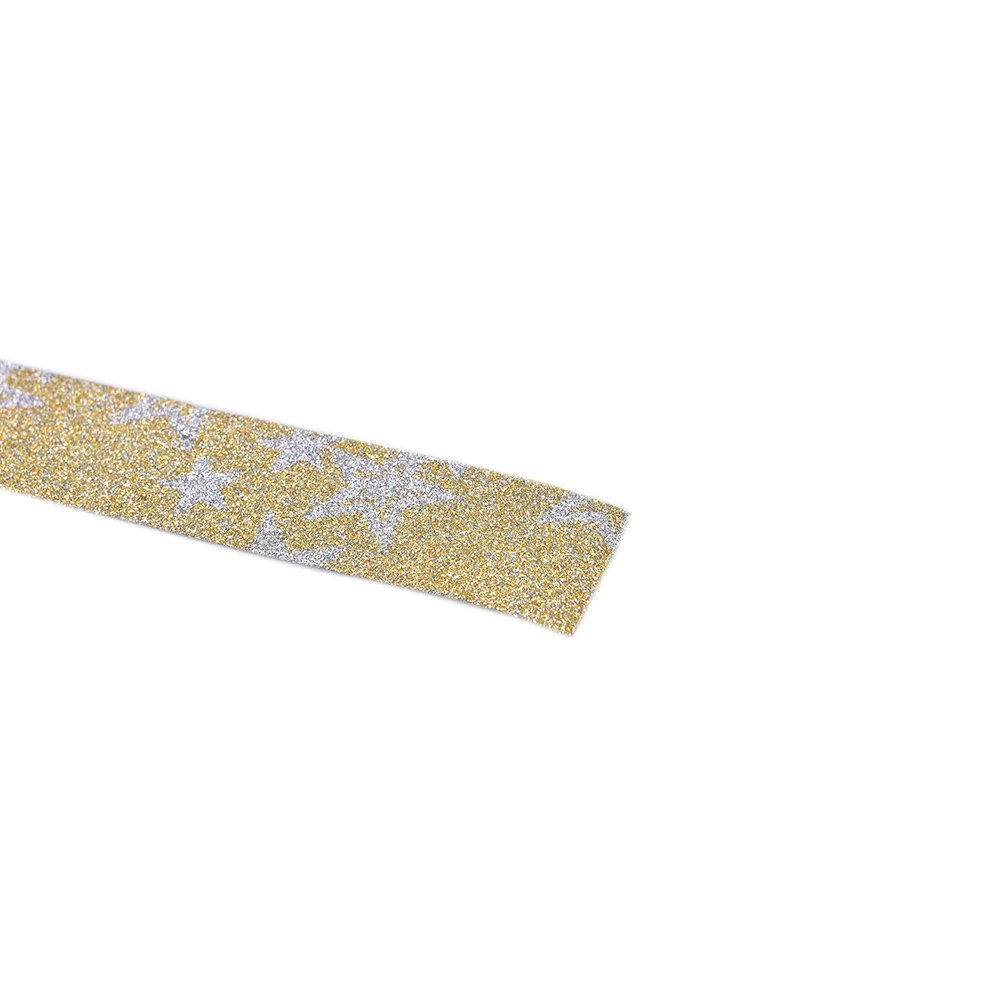 Новое поступление 10 м DIY Цвет серебристый, Золотой бумажная лента в горошек полосы Рождество декоративные васи ленты Лидер продаж