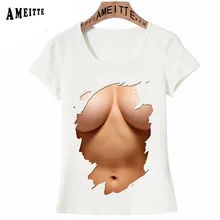 Футболка с принтом «Я люблю Сексуальные грудь» в стиле «хип-хоп», «панк», для девушек, летняя модная женская футболка с коротким рукавом, забавный дизайн груди, повседневные топы, милые футболки с рисунком