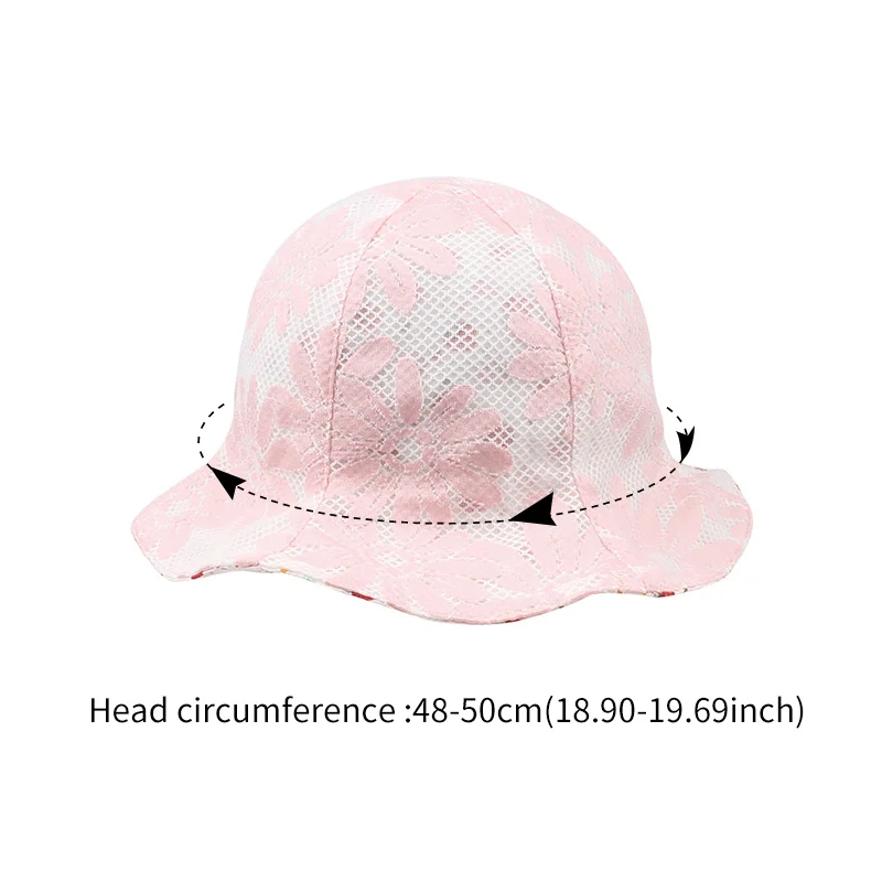 Lace Flower Girls Panama Hat Cotton Prince Baby Girls Cap Summer 2 Sides Panama Cap For Girls Cute Cotton Baby Girls Clothings  (19)