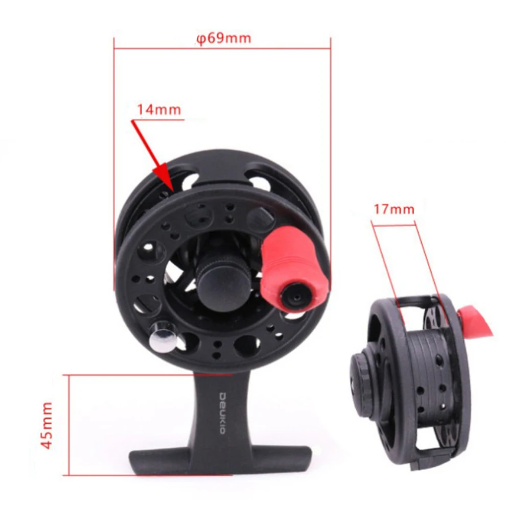 Зимняя пластиковая портативная катушка для подледной рыбалки, не содержит асбеста, тормозная система, Максимальное сопротивление 8 кг, рыболовные снасти для морской/пресной воды