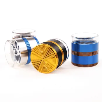 

Lighters & Smoking Accessories, 63MM5 layer aluminium alloy thread type transparent cover herb grinder delivery randomly