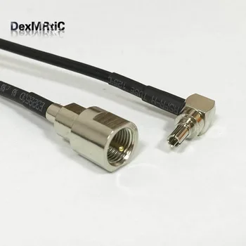 

10PCS New FME Male Plug Switch CRC9 Right Angle Connector RG174 Cable 15CM Adapter Wholesale Fast Ship