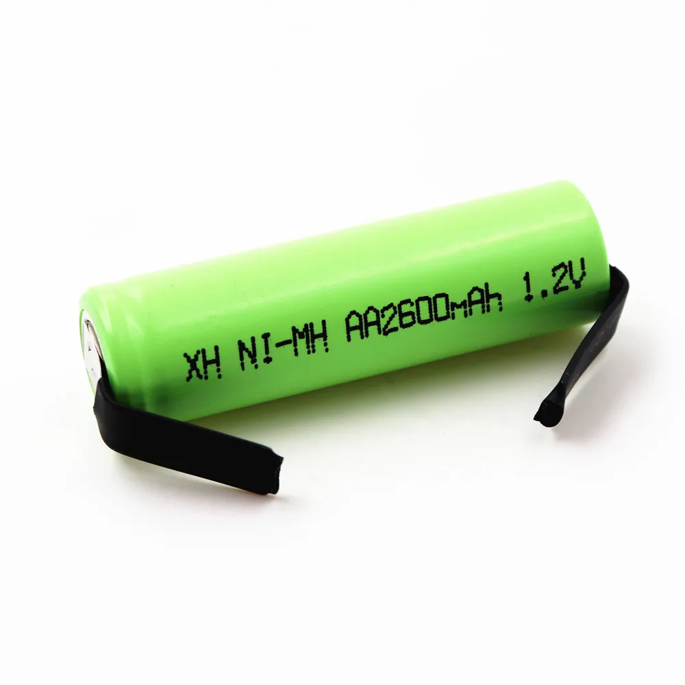 Большая емкость AA Ni MH аккумуляторная батарея 2600 mAh 1 2 V с пятно сварочное