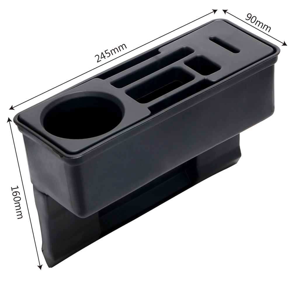 YOSOLO Seat Crevice Storage Box Car Organizer Coin Drink Phone Cigarette Holder Container Auto Seat Gap Organizer Accessories