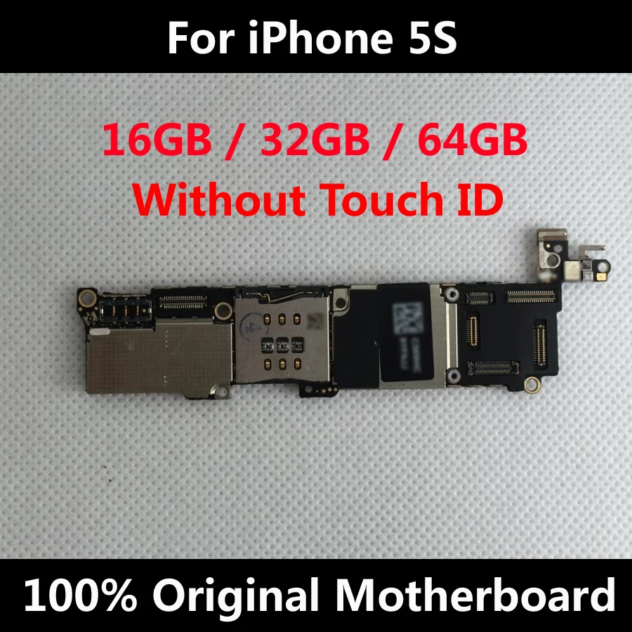 

New Arrival 100% Original Motherboard For iPhone 5S Unlocked Mainboard IOS Installed Without Touch ID Logic Board